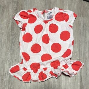 4/$30 Red Polka Dot Ruffle top